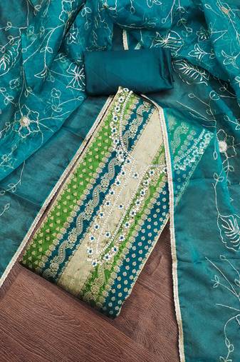 Women's multi handwork dress material