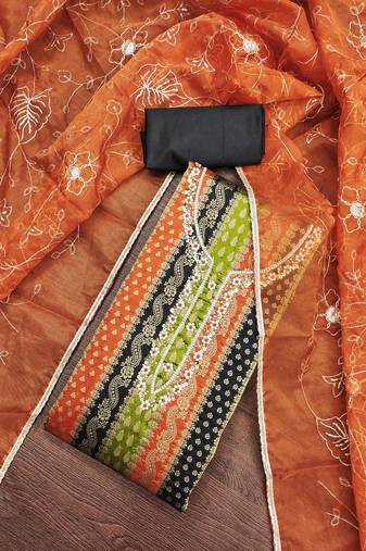 Women's multi handwork dress material