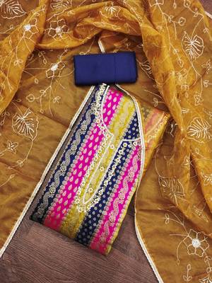 Women's multi handwork dress material 1