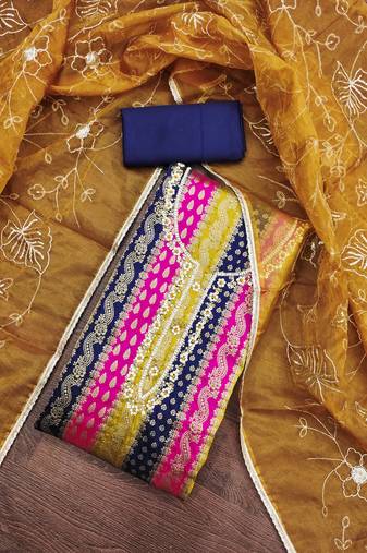 Women's multi handwork dress material