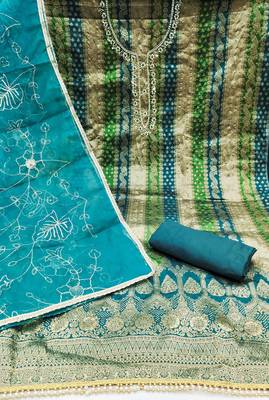 Women's multi handwork dress material 3