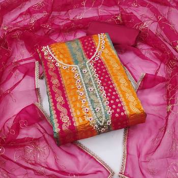 Women's multi handwork dress material 1