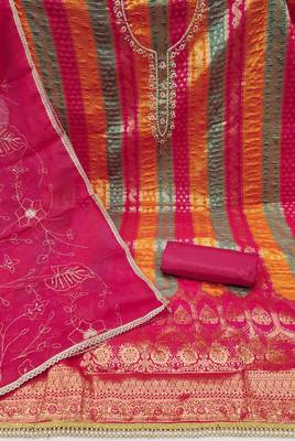 Women's multi handwork dress material 2