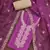 Women's purple embroidered work dress material