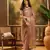 Lavender organza jacquard saree with unstitched blouse piece