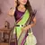 Parrot Green Color Zari Weaving Handloom Kalamkari Silk Saree