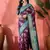 Purple silk blend sequins work saree with unstitched blouse piece
