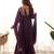 wine embroidered pure nsilk chanderi stitched anarkali gown with dupatta for festive & party wear