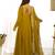 yellow embroidered pure nsilk chanderi stitched  anarkali gown with dupatta festive & party wear
