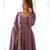mauve embroidered pure nsilk chanderi stitched anarkali gown with dupatta festive & party wear