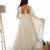 off-white embroidered pure nsilk chanderi stitched anarkali gown with dupatta festive wear
