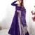 purple silk chanderi anarkali dress