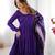 purple silk chanderi anarkali dress