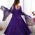 purple silk chanderi anarkali dress
