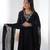 black silk chanderi anarkali dress