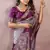 Lavender Color Zari Weaving Designer Kalamkari Silk Saree