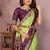 Parrot Green Color Zari Weaving Designer Kalamkari Silk Saree