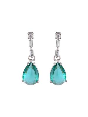 Diamond-cut cz & emerald pendant necklace set 2