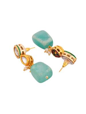 royal green beaded pearl necklace set for women 4
