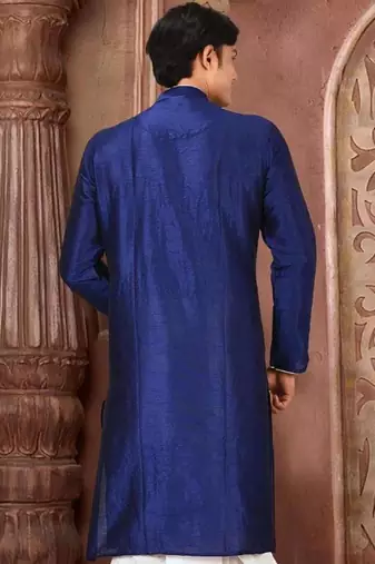 Blue Dupion Art Silk Kurta