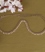 Splendid oval shape and pearl drop gold plated kamarband(waist belt)for women