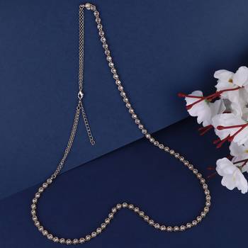 trendy round shape gold plated waist belt 1