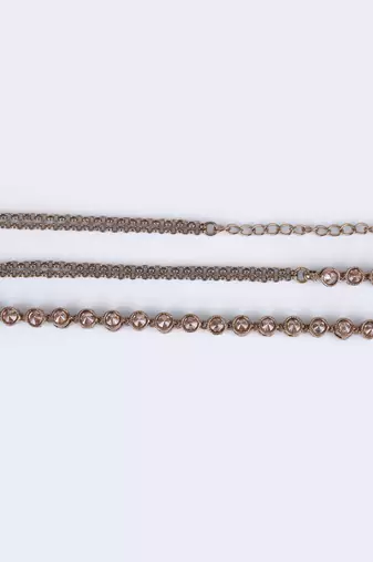 trendy round shape gold plated waist belt
