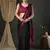 Black silk blend soft saree with contrast blouse