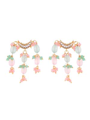 Pearl kundan necklace set with earrings 4