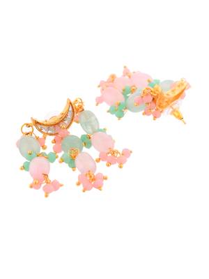 Pearl kundan necklace set with earrings 5
