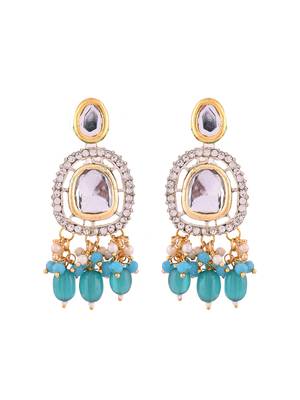 Crystal & gold plated necklace set with earrings 4