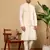 White silk embroidered nehru jacket for mens
