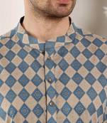 Multicolor cotton embroidered kurta pajama for mens