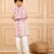 Boys multicoloured  ethnic pattern digital print kurta with white pant (set of 2)