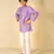 Boys hand embroidered purple kurta and pant (set of 2)