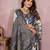 Navy Blue Color Shibori Work With Soft Satin Saree 