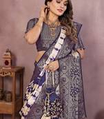 Purple Color Shibori Work With Soft Satin Saree 