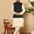Black viscose embroidered kurta pajama and nehru jacket for mens