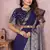 Navy Blue Color Designer Paithani Silk Saree