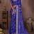 Blue Color Indian Wedding Bandhej Silk Saree 