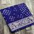 Blue Color Indian Wedding Bandhej Silk Saree 