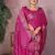 Rani Pink Color Indian Wedding Bandhej Silk Saree 