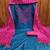 Blue cotton embroidered salwar suit with bandhani chinon printed dupatta