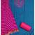 Blue cotton embroidered salwar suit with bandhani chinon printed dupatta