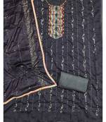 Trendy grey vichitra silk salwar suit with chinon mirror work dupatta