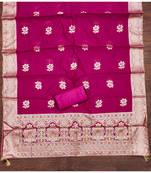 pink jacquard salwar suit with heavy embroidery and rich dupatta