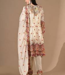 Golden cream kurta set with farshi salwar & zardozi work