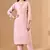 Pink chanderi kurta set with pearl & cutdana work