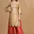 Golden & pink sharara set with zardozi & mirror work
