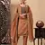 Greenish brown hue kurta set with zardozi cutdana and pearl work